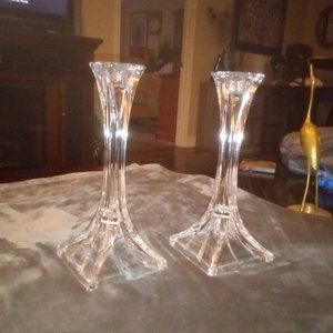 Vintage Crystal candle sticks